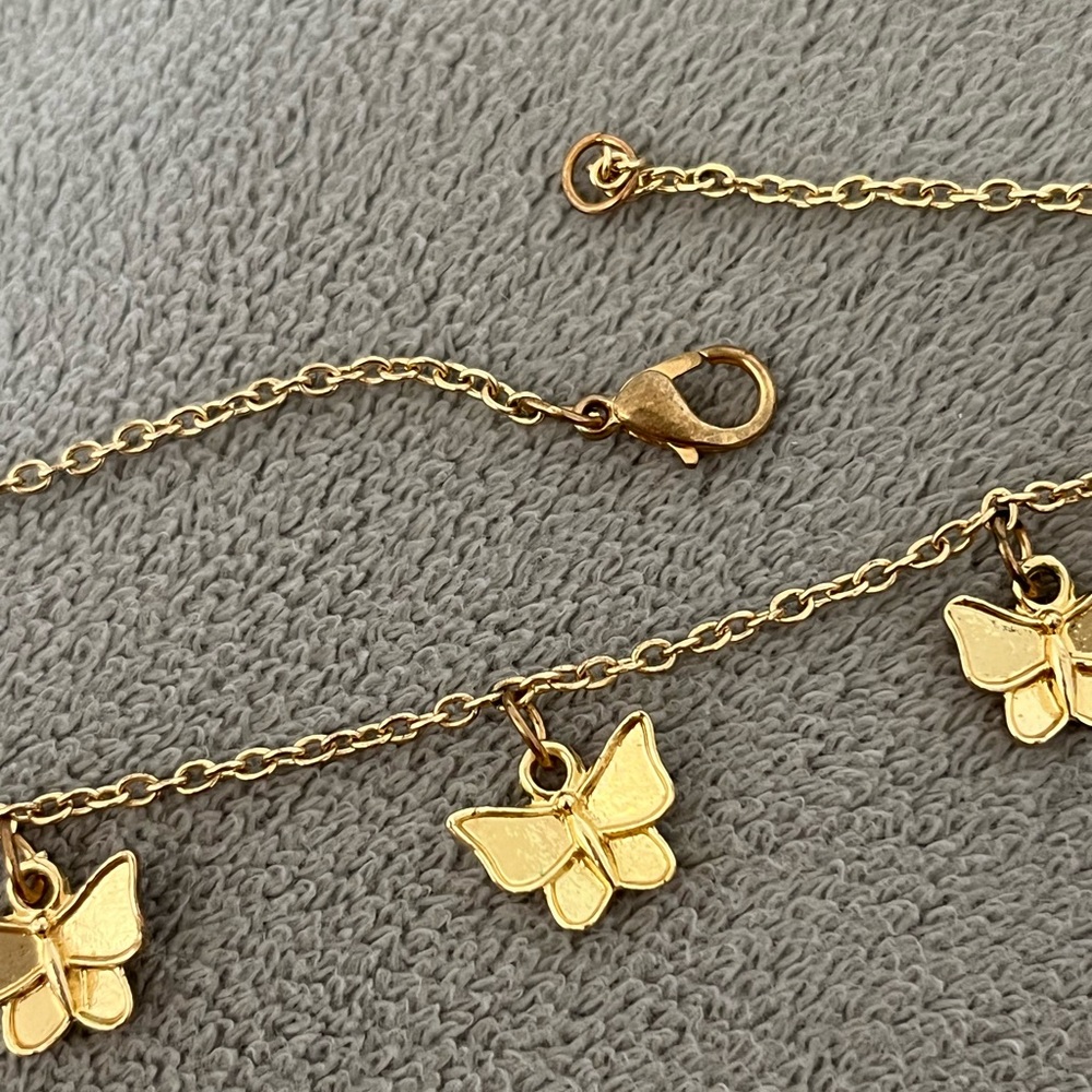 Gold Butterfly Anklet